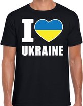 I love Ukraine t-shirt Oekraine zwart voor heren 2XL