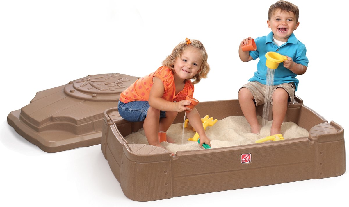 Step2 Play & Store Zandbak - Met Deksel en Zitbankjes - Zandbak van plastic / kunststof voor kinderen - Voor 91 kg zand — afbeelding 8