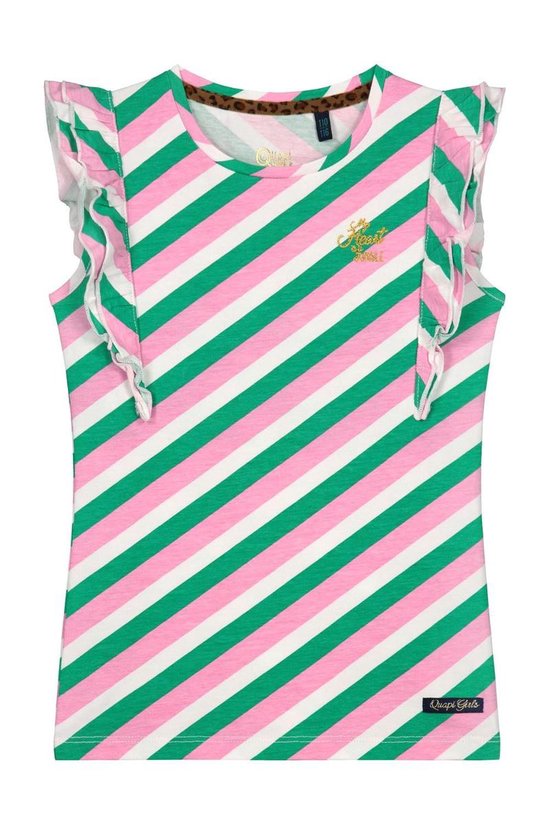 Quapi T-shirt Anita light pink diagonaal - maat 146/152