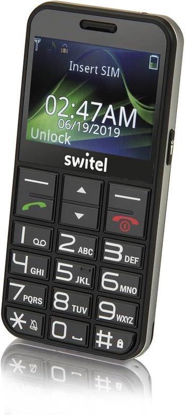 steen voorbeeld Eindeloos Switel Senioren mobiele telefoon met grote toetsen, SOS-functie, camera en  zaklamp | bol.com