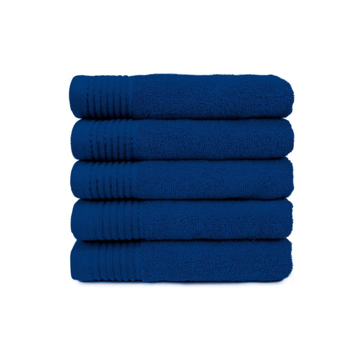 The One Voordeel Badlakens Royal Blue 5 stuks 70x140cm