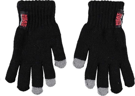 Thermo handschoenen voor kinderen zwart met touch tip aÃ¢â€šÂ¬Ã¢â‚¬Å“  Wintersport... | bol.com