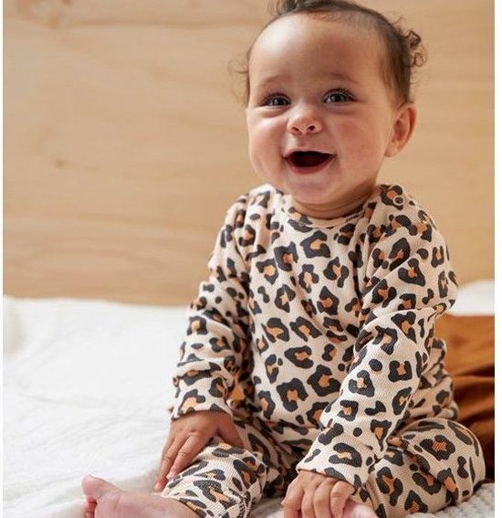 Feetje Premium Sleepwear pyjama Leopard Lux perzik|MT. 80 | bol.com