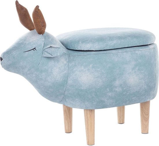 Beliani REINDEER – Hocker – Blauw – polyester