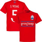 Cambodja S. Visal 5 Team T-shirt - Rood - XXL