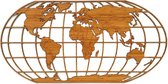 The Globe Bamboo Forest - Bamboe hout - 120x60 cm - Wereldkaart wanddecoratie - Modern decoratie - WoodWideCities