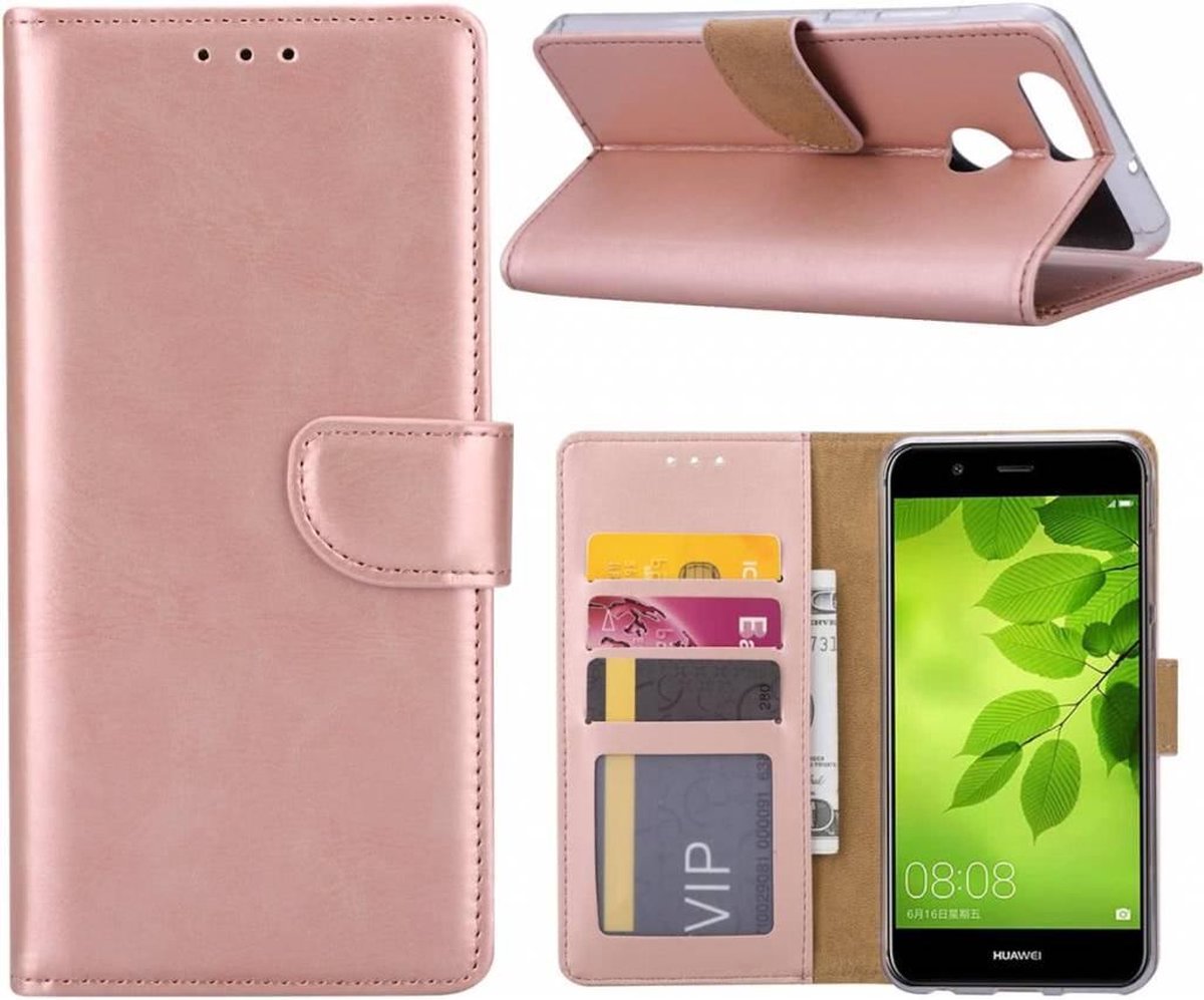 Huawei Nova 2 Plus Portemonnee hoesje / book case Rose Goud