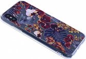 iPhone X / Xs 3D Bloemen Design Back Cover Hoesje