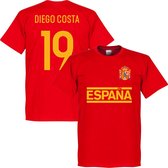 Spanje Diego Costa Team T-Shirt - Rood - XXL