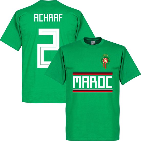 Marokko Achtraf 2 Team T-Shirt - Groen - XS
