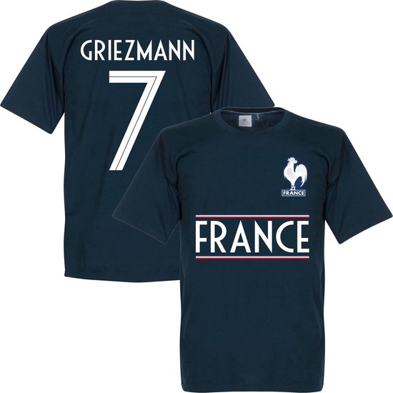 Frankrijk Griezmann 7 Team T-Shirt - Navy - XXXXL