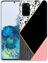 TPU Hoesje Geschikt voor Samsung Galaxy S20 Plus Zwart Roze Vormen