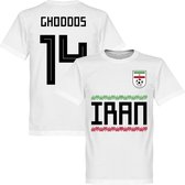 Iran Ghoddos 15 Team T-Shirt - Wit - L
