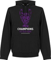 Real Madrid Champions League 2018 Winners Hooded Sweater - Zwart - M