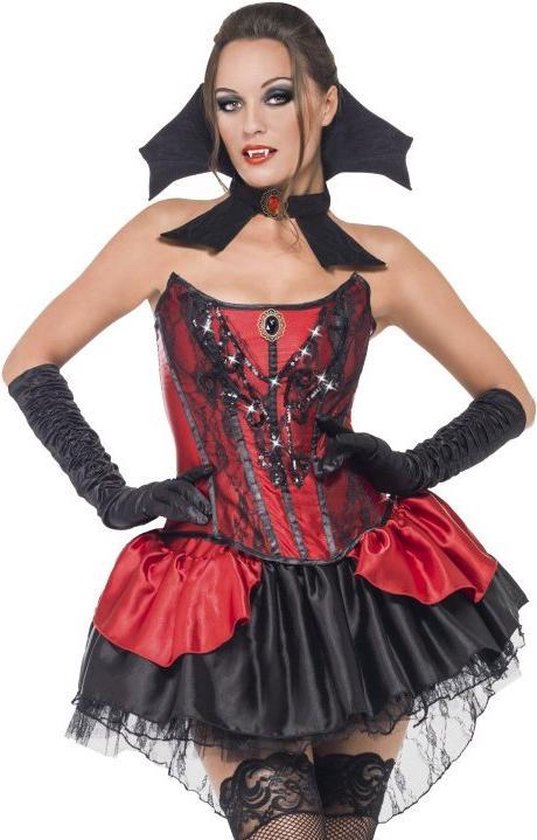 Verleidelijke Vampier Kostuum Sexy Vampieren Pakje Halloween Kleding Dames Maat 4503