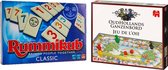 Spelvoordeelset Ganzenbord NL/FR - Bordspel & Rummikub Original - Gezelschapsspel