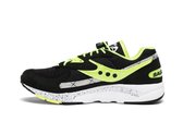 Saucony - Heren Sneakers Aya Black/Neon - Zwart - Maat 42