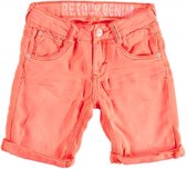 Retour neon oranje sweat denim short - jongen - maat 92