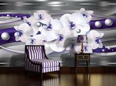 Ribbon Flowers Abstract Photo Wallcovering