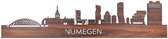 Skyline Nijmegen Palissander hout - 100 cm - Woondecoratie design - Wanddecoratie met LED verlichting