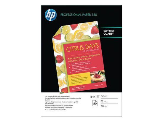 HP Brochure Flyer Papier Glossy A4 180g/M2 / 50 vellen | bol.com