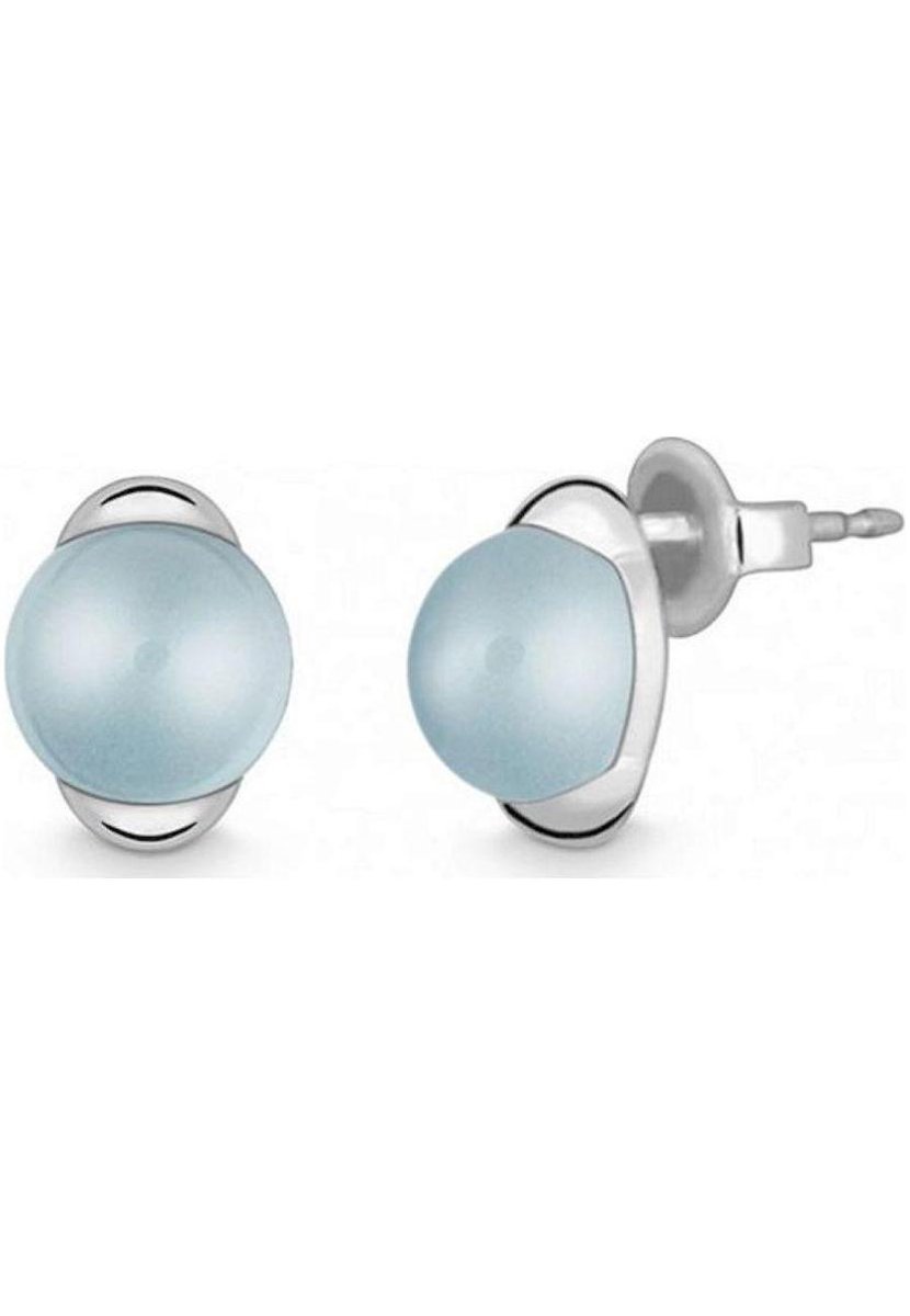 Quinn - Zilveren oorstekers met blauwe topaas - 036202958