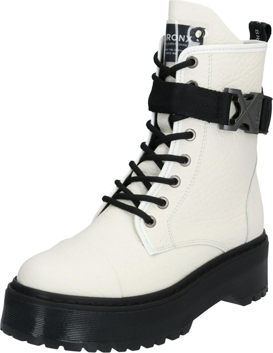 BRONX dames veterboots wit | bol.com