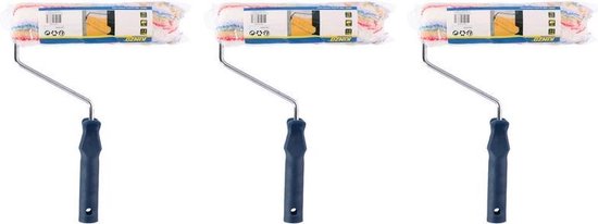 EXLECO 10 Pcs Paint Roller Set, Paint Roller, 25 cm/10 cm, Telescopic Rods and Plastic Film, Paint Roller, Paint Roller, Paint Roller, Paint Roller