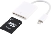 SD kaart lezer naar 8 pin adapter kabel voor iPhone en iPad | 10cm | Wit | Premium kwaliteit