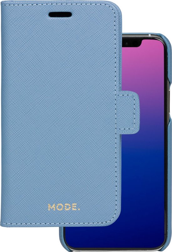 iPhone 11 Pro/Xs/X Bookcase hoesje - dbramante1928 - Effen Blauw - Leer