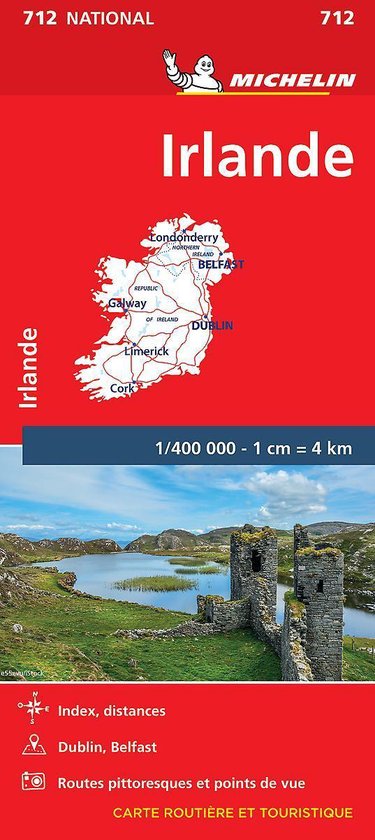 Nationale kaarten Michelin - Michelin 712 Ierland | bol.com