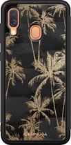 Samsung A40 hoesje - Palmbomen | Samsung Galaxy A40 case | Hardcase backcover zwart