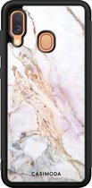 Samsung A40 hoesje - Parelmoer marmer | Samsung Galaxy A40 case | Hardcase backcover zwart