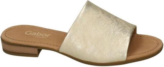 Gabor -Dames - goud - slipper - muiltje - maat 38½ | bol.com