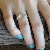 Zilveren ring Maan
