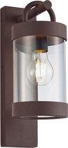 LED Tuinverlichting met Dag en Nacht Sensor - Wandlamp Buitenlamp - Trion Semby - E27 Fitting - Spatwaterdicht IP44 - Roestkleur - Aluminium