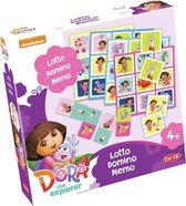 Tactic Dora 3-in-1 : Memo, Lotto, Domino Jeu de cartes Matching