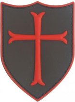 Kruisvaarder Kruis PVC patch embleem met klittenband