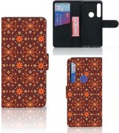 Motorola One Action Telefoon Hoesje Batik Brown