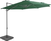 Parasol met draagbare voet groen