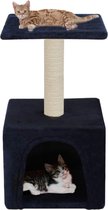 Kattenkrabpaal met sisal krabpaal 55 cm donkerblauw