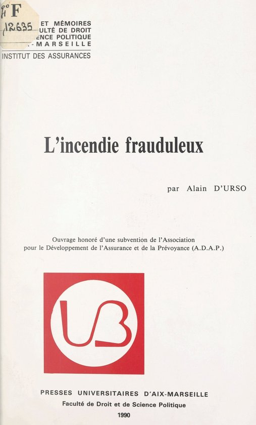 L'incendie frauduleux - cover