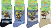Nickelodeon Spongebob Sokken Kinderen 4-Pack - Officiële Merchandise