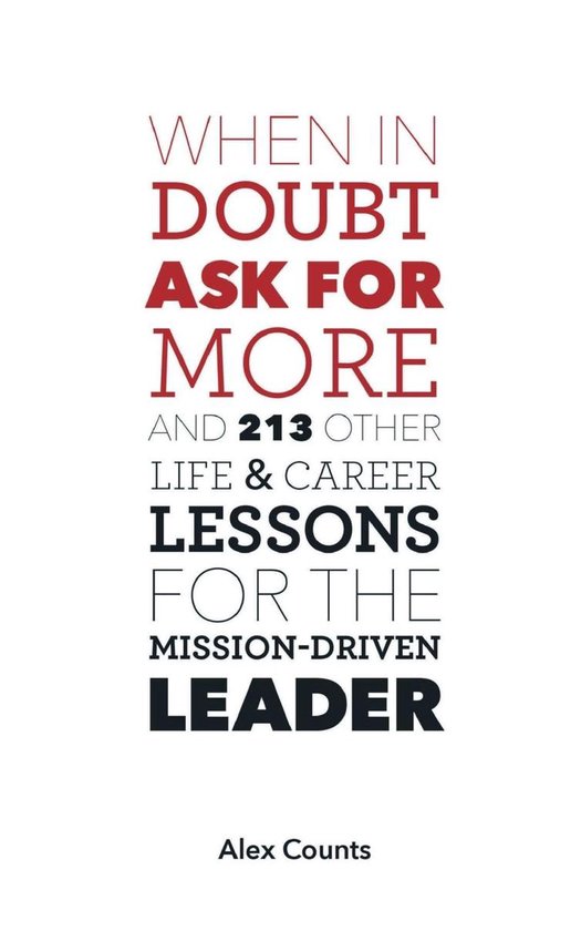 When in Doubt, Ask for More - cover