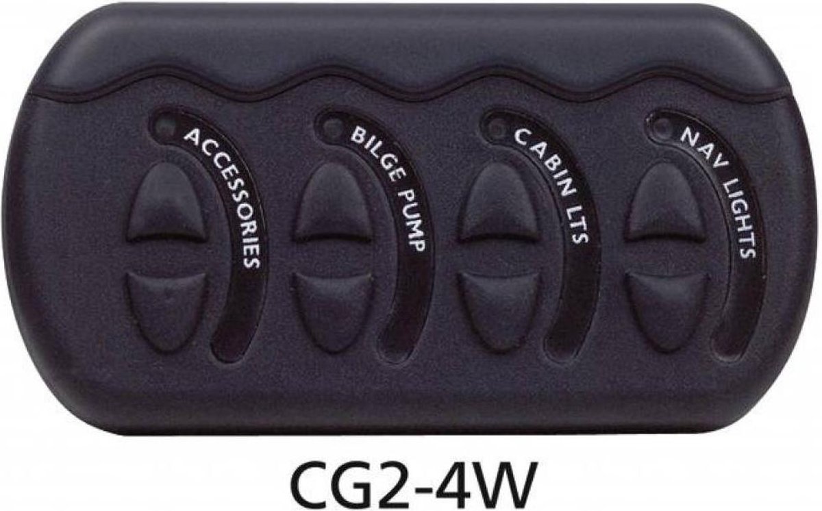 BEP Marine Contour waterdicht schakelpaneel    .: 4 schakelaars