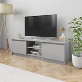 Tv-meubel 120x30x35,5 cm spaanplaat hoogglans grijs