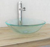 Wasbak gehard glas 42 cm transparant
