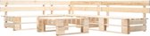 4-delige Loungeset pallet FSC hout naturel