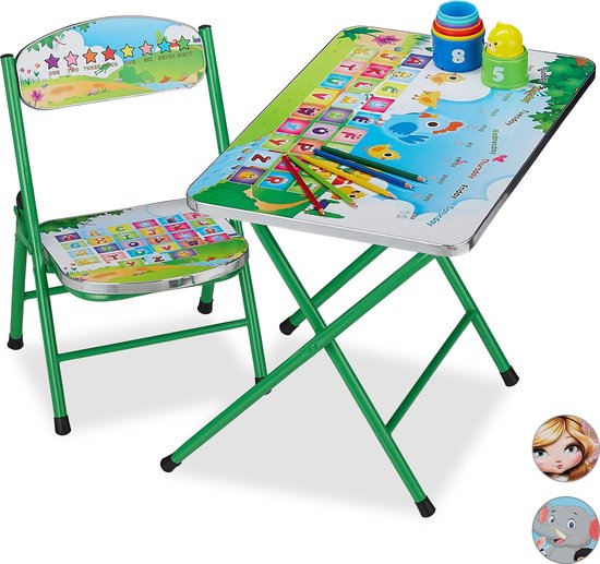 Blijven Voorlopige naam voor relaxdays kindertafel en stoel - inklapbaar - kindertafeltje - binnen -  kinderstoel C | bol.com