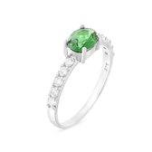 Twice As Nice Ring in zilver, peridoot steen en zirconia  58